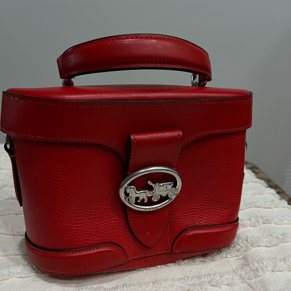 Vibrant red Coach bag